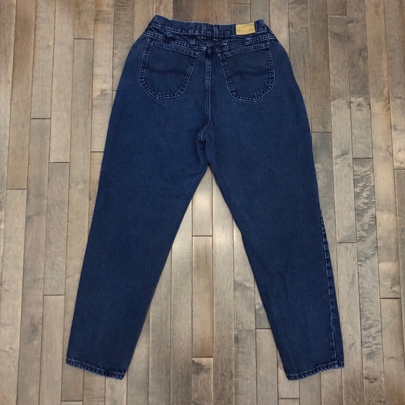 Vintage Lee Dark Wash Tapered Leg Jeans!!! - Picture 3 of 8